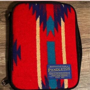 Pendleton Red and Blue Planner with Geometric Pattern